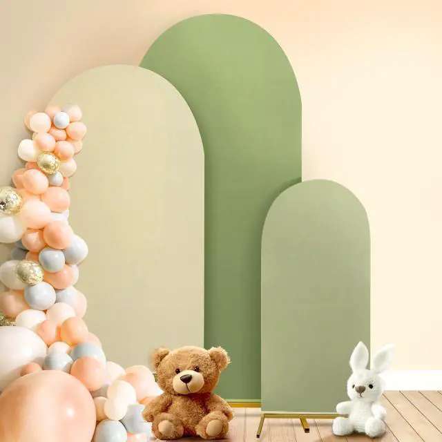 Main image of 3 Pcs Wedding Arch Backdrop Cover,4/5/6ft,Bright Color | Stretchy Spandex Backdrop Covers for Arch Frames, Elastic Fabric Double Sided, Wedding Party Decor, Easy Setup and Reuse