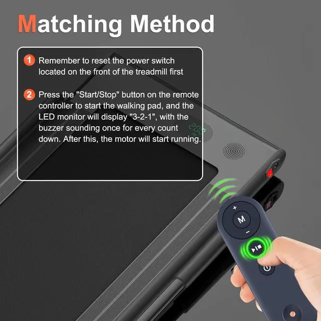 Alt view image 3 of 7 - Replacement Remote Control for CintBllTer TOGOGYM SAYFUT TD-1 CR-A1 AD-4000 Walking Pad, for Lichico DK-38AB-2, for TODO Bigzzia Treadmill Remote for Home Small Under Desk Treadmill
