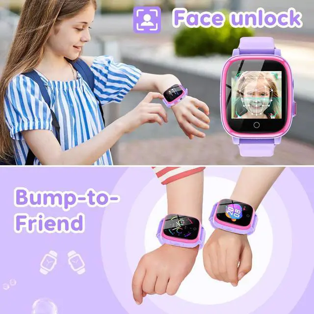 Alt view image 6 of 7 - 4G Smart Watch for Kids with GPS Tracker, Globally Applicable, Texting and Calling, Kids Watch for Ages 4-12 - Includes Video Call, Chat, SOS Alerts, App - Fun & Educational Birthday Gift Idea