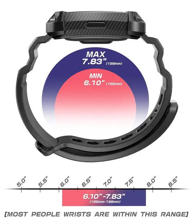 Alt view image 6 of 6 - for Fitbit Inspire & Fitbit Inspire Hr 2019 Watch Bands, Black | Built-in Rugged Protective Case,Thermoplastic Polyurethane, Adjustable Strap Wristband, Metal Buckle, Unicorn Beetle Pro