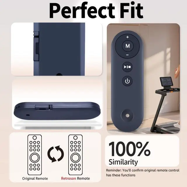 Alt view image 4 of 7 - Replacement Remote Control for CintBllTer TOGOGYM SAYFUT TD-1 CR-A1 AD-4000 Walking Pad, for Lichico DK-38AB-2, for TODO Bigzzia Treadmill Remote for Home Small Under Desk Treadmill