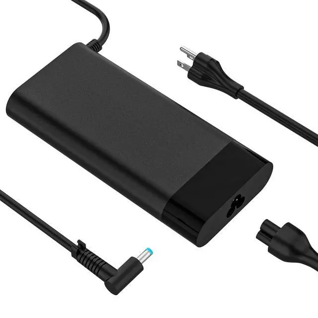 Alt view image 2 of 7 - 90W 19.5V 4.62A AC Charger Compatible with HP Envy TouchSmart 15 17 Laptop | L24008-001, 710413-001, 4.5mm Blue Tip, Smart AC Adapter