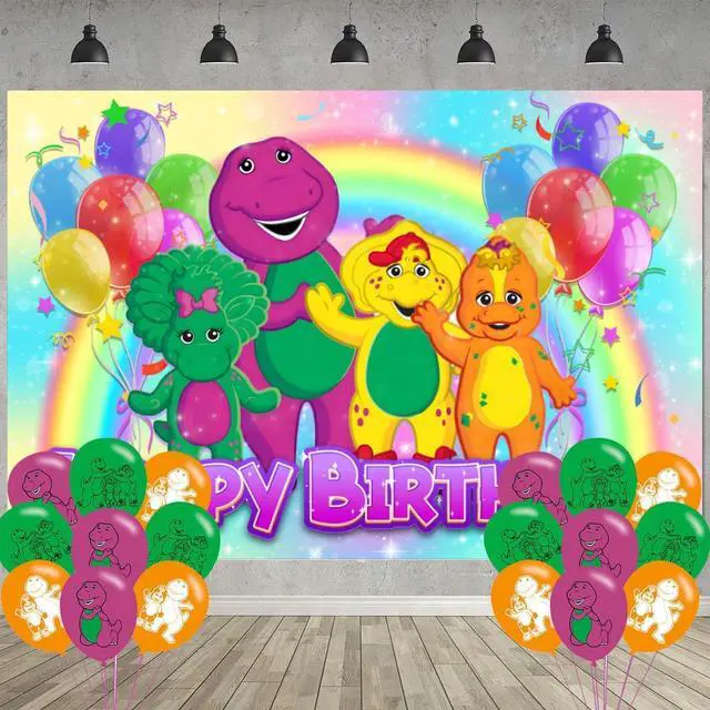Main image of Birthday Party Decoration, Photo Background 5 x 3 FT, 18 Pcs Balloons, Merch Party Backdrop Supplies