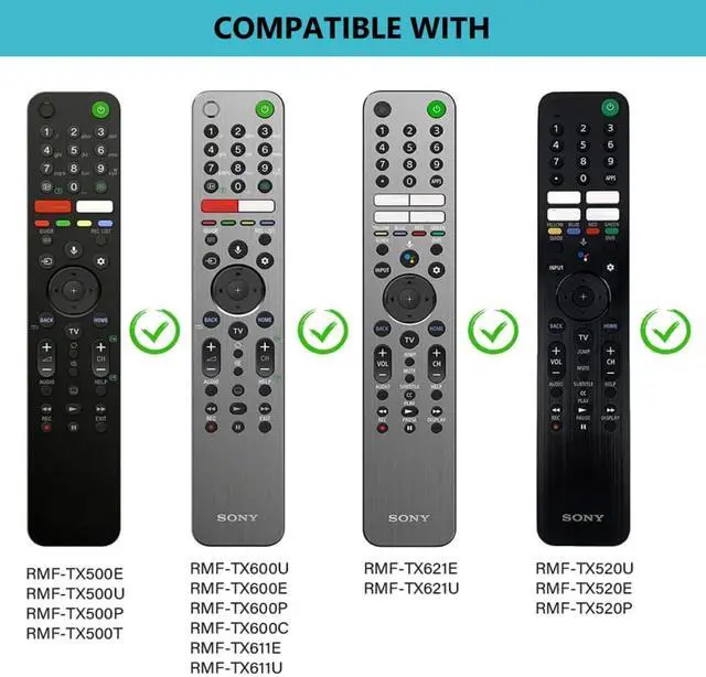 Alt view image 2 of 5 - Remote Case for Sony TV Remote Cover, for Sony RMF-TX621U RMF-TX520U RMF-TX500T RMF-TX621E RMF-TX520E Remote - Not Glow Red