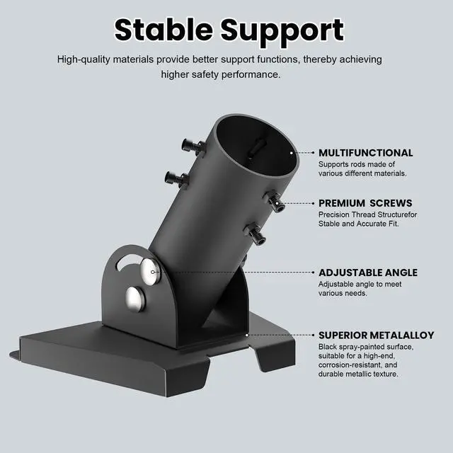 Alt view image 3 of 7 - Starlink Gen 3 Adjustable Mount, No Pipe | Heavy-Duty Pipe Adapter Kit for Starlink Standard 4/4X/V3, Fits 1.1-2.1 inch Masts | 90°-180° Tilt Angle Corrosion-Resistant
