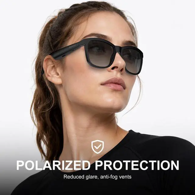 Alt view image 6 of 7 - Bluetooth Glasses,UV Protection,Long Battery Life,USB C Charging | Bluetooth Sunglasses, Smart Glasses, Polarized Lenses,Bluetooth Glasses for Women&Men, Hands-Free Calls,Voice Assistance