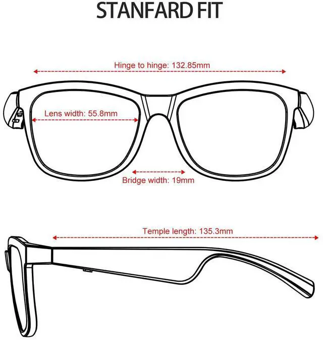 Alt view image 7 of 7 - Bluetooth Glasses,UV Protection,Long Battery Life,USB C Charging | Bluetooth Sunglasses, Smart Glasses, Polarized Lenses,Bluetooth Glasses for Women&Men, Hands-Free Calls,Voice Assistance