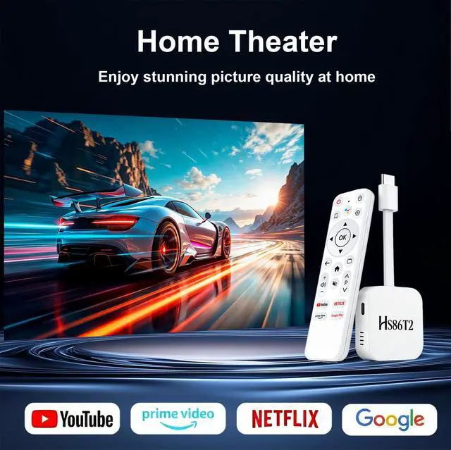 Alt view image 3 of 7 - Latest Smart TV Stick Android 14.0 2026 4K @60fps Ultra HD TV Stick Android Box 2GB RAM 16GB ROM RK3518 Processor Dual WiFi 6 2.4G/5G BT5 HDR10+ USB2.0 HDMI 2.0 with Bluetooth Voice Remote Control