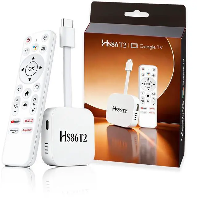 Main image of Latest Smart TV Stick Android 14.0 2026 4K @60fps Ultra HD TV Stick Android Box 2GB RAM 16GB ROM RK3518 Processor Dual WiFi 6 2.4G/5G BT5 HDR10+ USB2.0 HDMI 2.0 with Bluetooth Voice Remote Control