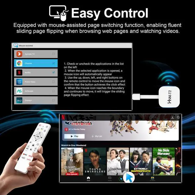 Alt view image 4 of 7 - Latest Smart TV Stick Android 14.0 2026 4K @60fps Ultra HD TV Stick Android Box 2GB RAM 16GB ROM RK3518 Processor Dual WiFi 6 2.4G/5G BT5 HDR10+ USB2.0 HDMI 2.0 with Bluetooth Voice Remote Control