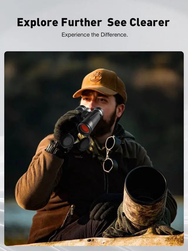 Alt view image 5 of 7 - Dawn Series 10x42 Binoculars for Adults - Wide Field of View with Phone Adapter for Bird Watching, Hunting & Stargazing