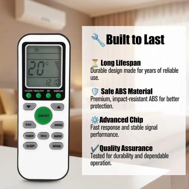 Alt view image 3 of 7 - Mini Split Remote Control Replacement for Everwell Air Conditioner Inverter Mini-Split MRL1223C MRL1823E MRL1223E MRL2423E MRL2423C MRL1823C MRL0923E MRL0923C MRL1213E MRL1213C