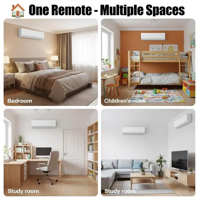 Alt view image 4 of 7 - Mini Split Remote Control Replacement for Everwell Air Conditioner Inverter Mini-Split MRL1223C MRL1823E MRL1223E MRL2423E MRL2423C MRL1823C MRL0923E MRL0923C MRL1213E MRL1213C