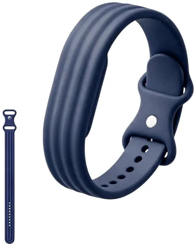 Main image of Silicone Band Compatible with Google Fitbit Air Screenless Activity Tracker, Soft Perforated Replacement Strap, Waterproof Sport Wristband, Adjustable Fitness Tracker Band for Men Women