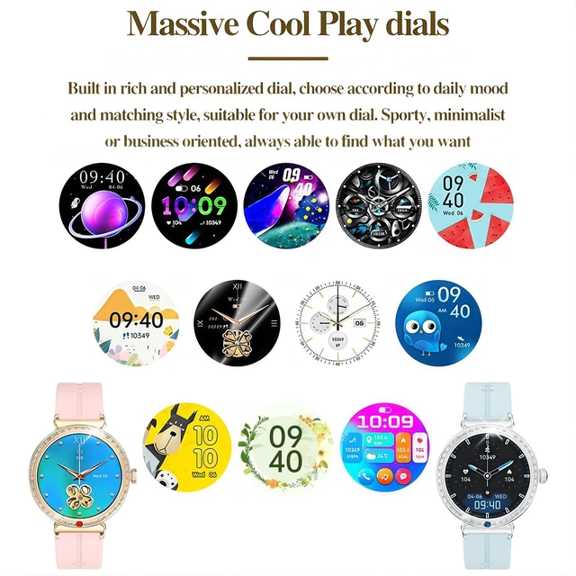Alt view image 6 of 7 - Smart Watch for Women, Answer/Make Calls, 1.28" AMOLED Fitness Tracker with Heart Rate/SpO2/Sleep/Menstrual Tracking, 100+ Sports Modes, IP67 Waterproof, Smartwatch for Iphone & Android, 2 Bands
