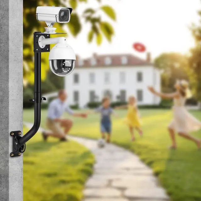 Alt view image 5 of 7 - Universal Adjustable Outdoor Antenna Mounting Pole Weather Station Mount Heavy-Duty J-Shaped Bracket for Starlink Dish Weather Station Pole WiFi Extender Antennas(34.65 * 1.26 Inches)