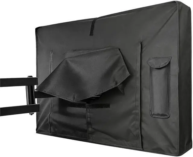 Main image of 48-50 inch Outdoor TV Cover, Roll up Front Flap with Non Scratch Soft Liner Protect LED Screen, Zipper Access Weatherproof TV Protector, Outside Waterproof Television Cover fit Wall Mount