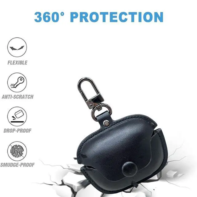 Alt view image 2 of 6 - Leather Case Compatible with Bose Ultra Open Earbuds with Keychain | Soft PU Protective Cover Accessories Bose Open Ear Wireless Earbuds Cover for Man Women