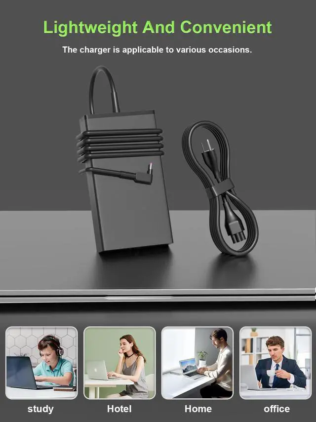 Alt view image 7 of 7 - 135W Charger Compatible with Acer Nitro 5 7 V16 V15 V17 V14 AN515 AN517 AN715 N20C1 Aspire 7 VX 15 ConceptD Laptop C27 Z3 Z24 CA24I2 AIO Desktop AC Adapter