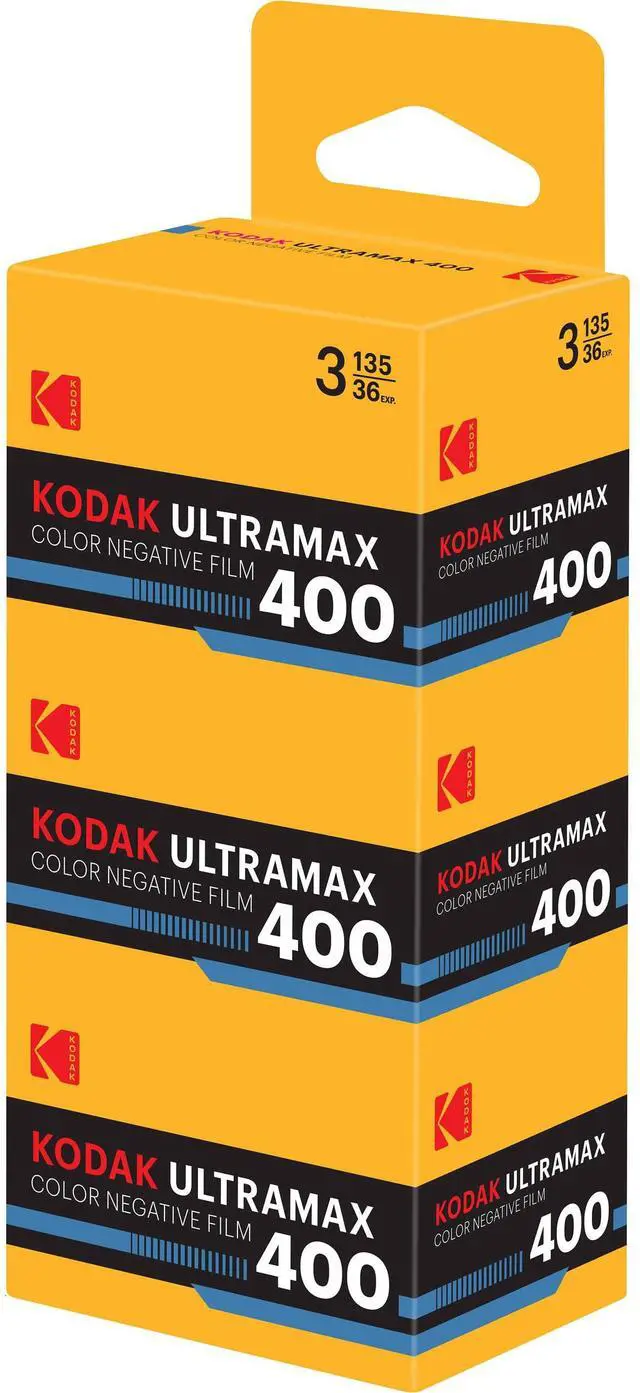 Alt view image 2 of 3 - Kodak Eastman UltraMax 400 Color Negative Film (35mm Roll Film, 36 Exposures) - 3-Pack with Microfiber Cleaning Cloth