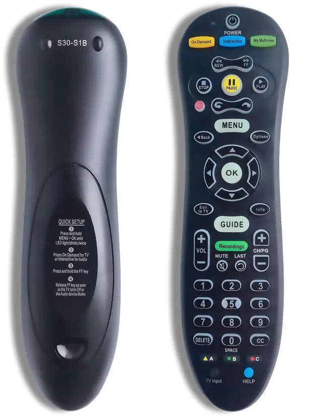 Main image of Universal s30 / s10 Remote Control for AT&T U-Verse Receiver and TV, s30 / s10 Remote Replacement with Easy Setup