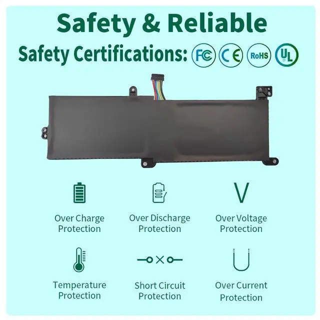 Alt view image 3 of 7 - L16C2PB2 Battery Replacement for Lenovo IdeaPad 320 330 S145 320-15abr | 320-15ikb 320-17ikb 330-15ikb 330-15ast 330-17ikb S145-15iwl S145-14iwl Serie L17L2PF1 L17M2PB7 L16L2PB2 L16M2PB2 2ICP6/54/90
