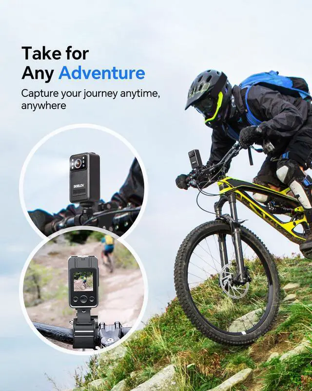 Alt view image 2 of 7 - A28 Small Body Camera, Mini Video Camera Camcorder with 2K, 9 Hours Battery Life, with Night Vision, and Bike Mount for On-The-Go Recording, Law Enforcement and Personal Usage(128GB)