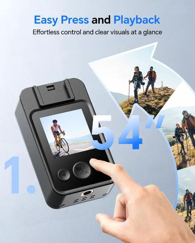 Alt view image 4 of 7 - A28 Small Body Camera, Mini Video Camera Camcorder with 2K, 9 Hours Battery Life, with Night Vision, and Bike Mount for On-The-Go Recording, Law Enforcement and Personal Usage(128GB)