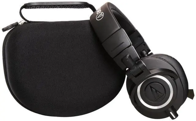 Alt view image 7 of 7 - Case Compatible with Audio-Technica ATH-M50X ATH-M50XGM ATH-M40x ATH-M30x ATH-M20x / Sony MDR7506 Professional Studio Monitor Headphones, Portable Storage Bag for Accessories (Black)