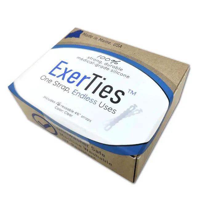 Alt view image 2 of 7 - Silicone Shirt Sleeve Ties - Made in Maine USA - Medical Grade Cord Ties - Endless Uses for Cords, iPhones & More - Reusable Cable Ties (16 Pack) (Clear)