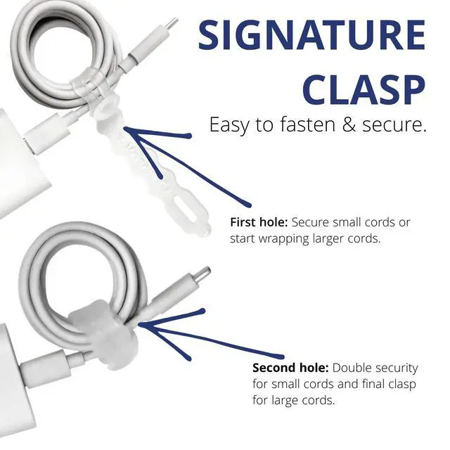 Alt view image 7 of 7 - Silicone Shirt Sleeve Ties - Made in Maine USA - Medical Grade Cord Ties - Endless Uses for Cords, iPhones & More - Reusable Cable Ties (16 Pack) (Clear)