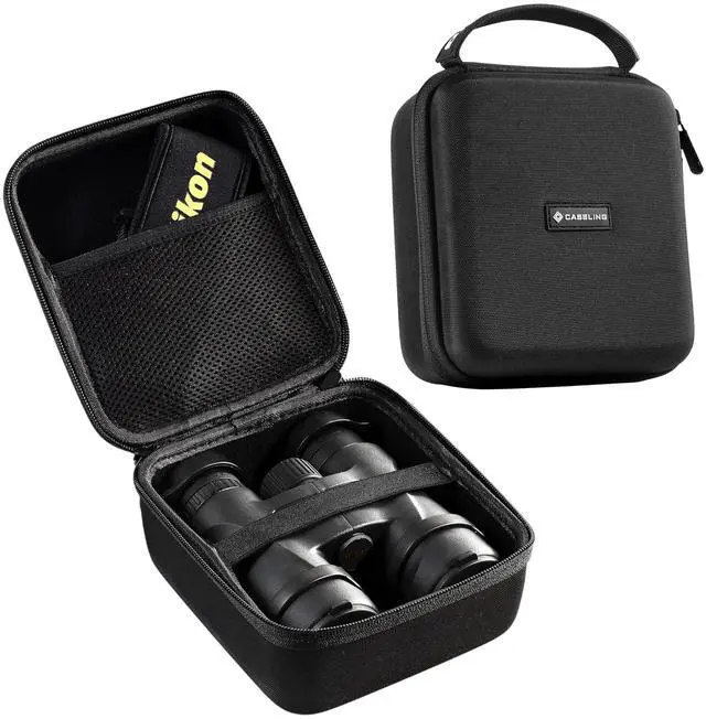 Main image of Hard Case for Nikon 7576 MONARCH 5 8x42 Binocular - EVA Travel Shell | Shockproof EVA hard shell, fits Nikon Monarch 5 8x42, water-resistant travel storage, interior accessory mesh pocket, black