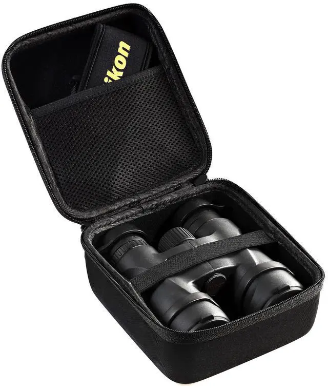 Alt view image 4 of 6 - Hard Case for Nikon 7576 MONARCH 5 8x42 Binocular - EVA Travel Shell | Shockproof EVA hard shell, fits Nikon Monarch 5 8x42, water-resistant travel storage, interior accessory mesh pocket, black