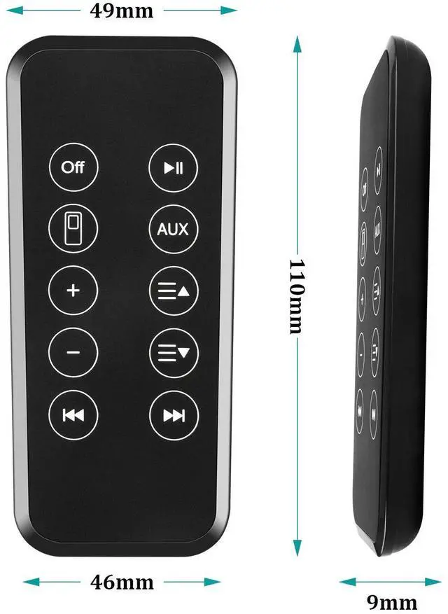 Alt view image 5 of 7 - Replacement for Bose SoundDock 10 Remote with CR2025 Battery, Also Fit for Bose Sounddock Series 2 3 II III Digital Music System Remote Control