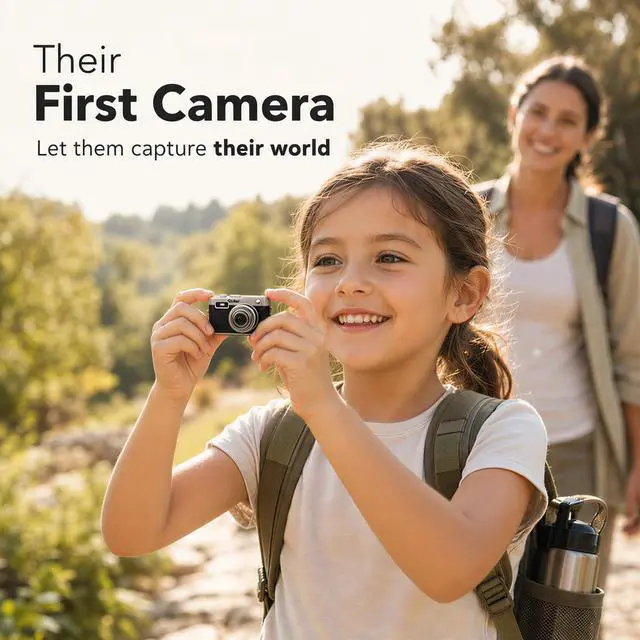 Alt view image 2 of 7 - Mini Keychain Digital Camera 1080P for Family Travel Camping Vlog | Mini Vintage Camera, FHD Small Retro Digital Camera with 0.96 Inch Colour Screen, Compact Photo Camera with Flash & Recording