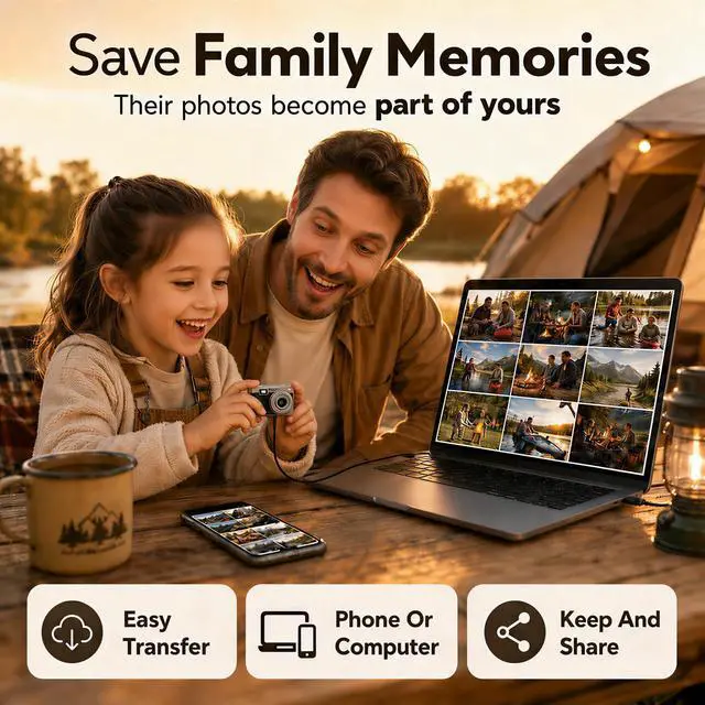 Alt view image 6 of 7 - Mini Keychain Digital Camera 1080P for Family Travel Camping Vlog | Mini Vintage Camera, FHD Small Retro Digital Camera with 0.96 Inch Colour Screen, Compact Photo Camera with Flash & Recording