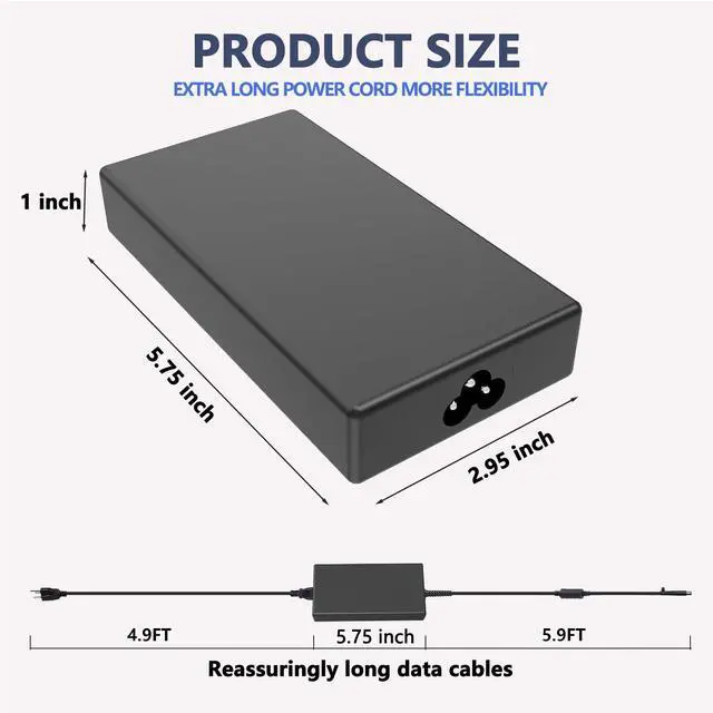Alt view image 2 of 7 - 120W Power Adapter for HP Laptop Charger Replacement 7.4 * 5.0MM Connector, Compatible with HP Thunderbolt Dock G4 G2 Elite Mini 600 800 G9 EliteBook 8560w 8730w, Envy/Pavilion DV8 DV7 DV6
