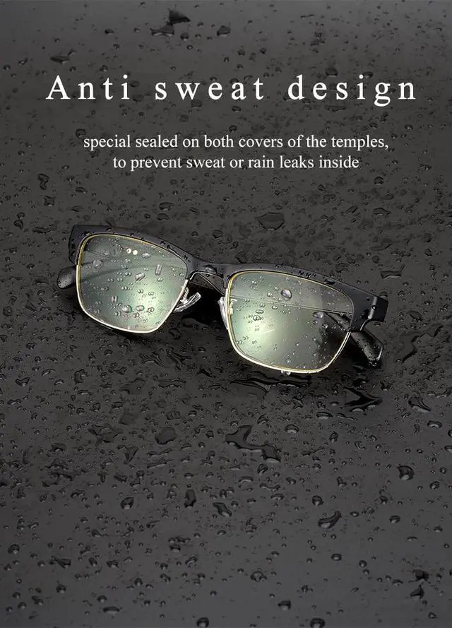 Alt view image 4 of 5 - AI Bluetooth Glasses,New Wireless Bluetooth Smart Audio Glasses with Speakers,Men's/Women's Indoor and Outdoor Entertainment Smart Glasses,Including 2 Magnetic Charging Wires(Silver,Clear)