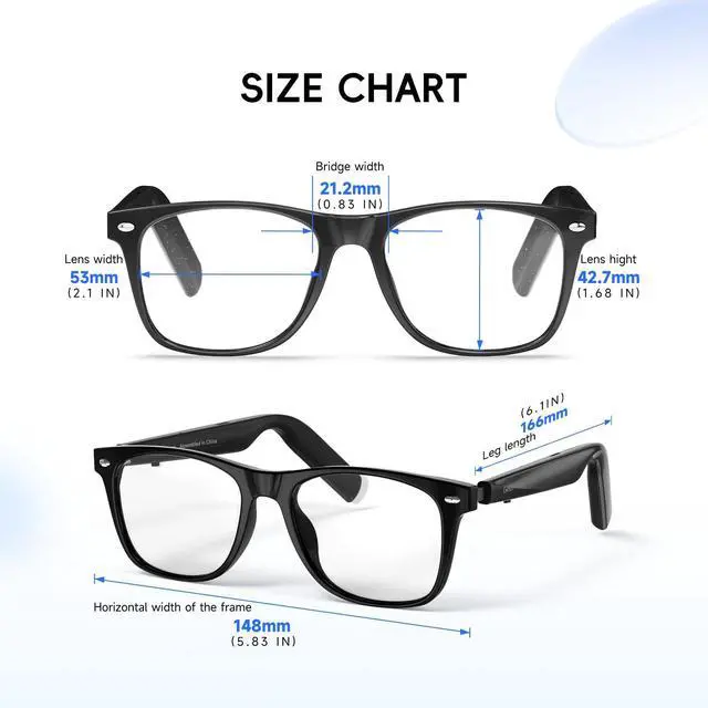 Alt view image 7 of 7 - AI Glasses, Smart Glasses Powered by ChatGPT, Real-Time AI Translation | Photochromic lens, AI translation in 145 languages, Handsfree calls, Immersive audio, Holds AI conversations