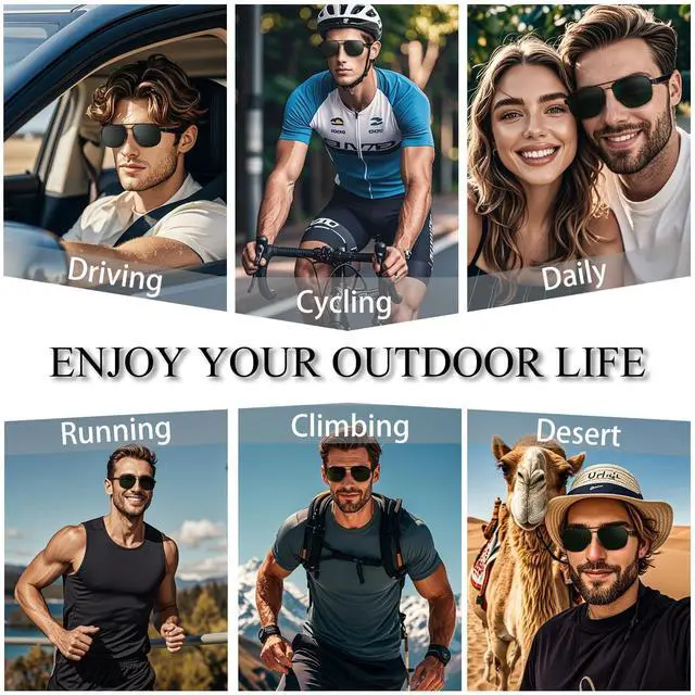 Alt view image 7 of 7 - Smart Glasses for Men,AI Glasses 12H Work Time | Real-time Translation Bluetooth 150+ Languages IPX7 Waterproof Polarized Anti-UV Anti-Dizziness for Business Travel
