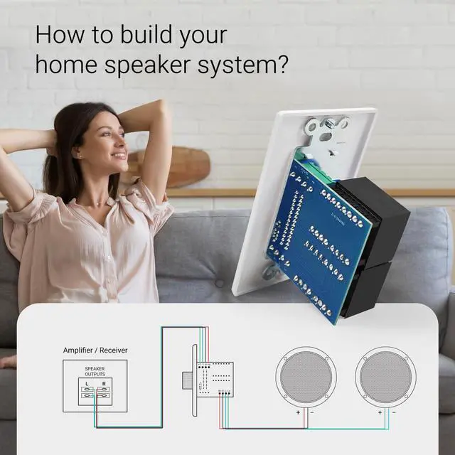 Alt view image 2 of 6 - 100W Volume Control Knob for Speakers, Flush in Wall Volume Controller with 3 Independent Plate, Precise Sound Adjustment with 12-Position, Wide Compatibility for Home Audio Volume Adjustment