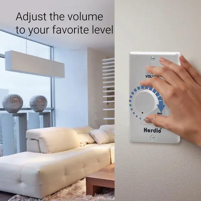 Alt view image 3 of 6 - 100W Volume Control Knob for Speakers, Flush in Wall Volume Controller with 3 Independent Plate, Precise Sound Adjustment with 12-Position, Wide Compatibility for Home Audio Volume Adjustment