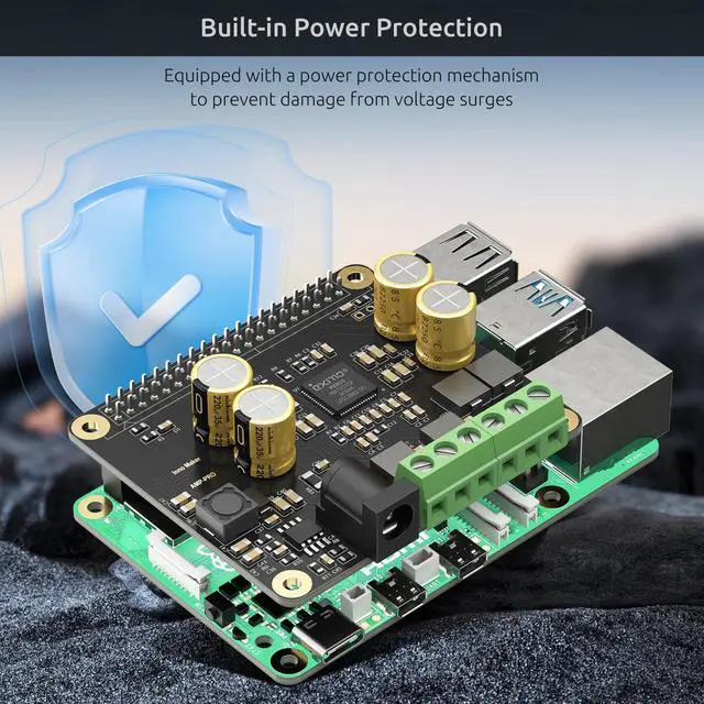 Alt view image 5 of 7 - Audio Amplifier 2x80W Peak Output Class D HiFi AMP Pro Hat, Featuring 192KHz/24bit MA12070P, Support Volumio, MoOde, Raspbian, LibreELEC for Raspberry Pi 5 4 3B+ Pi Zero