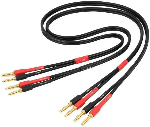 Alt view image 4 of 6 - Banana Plug to Banana Plug Speaker Cable, 12awg tinned Oxygen Free Copper (OFC) Silicone Rubber Cable (1.5FT)