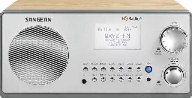 Main image of All in One HD AM/FM Dual Alarm Clock Radio with Large Easy to Read Backlit LCD Display