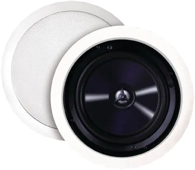 Main image of America MSRPRO6 125-Watt 6.5" Weather-Resistant in-Ceiling Speakers with Pivoting Tweeters & Metal & Cloth Grilles, white