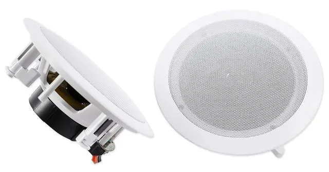 Alt view image 5 of 7 - RPA60BT V2 Home Theater Bluetooth Receiver with 4 HC655 Speakers | 1000W Peak / 250W RMS, USB/Optical/Coaxial, 2-Channel, 6.5" In-Ceiling 8 Ohm Speakers, Mic Echo, FM Radio, Karaoke, 5-Items