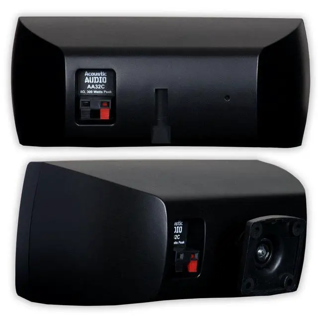 Alt view image 7 of 7 - Acoustic Audio AA321B and AA32CB Mountable Indoor Speakers Home Theater 7 Speaker Set