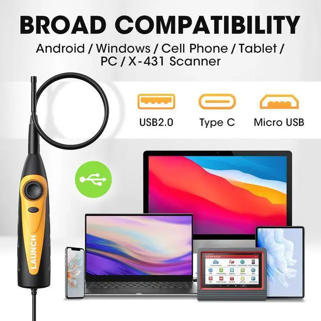 Alt view image 5 of 7 - VSP-600 Endoscope 5.5mm Ultra-Thin, Lens HD Wide Application Videoscope Borescope high Definition Multi-Angle Imaging One-Click Snapshot IP67 Waterproof with 2000mm USB Cable