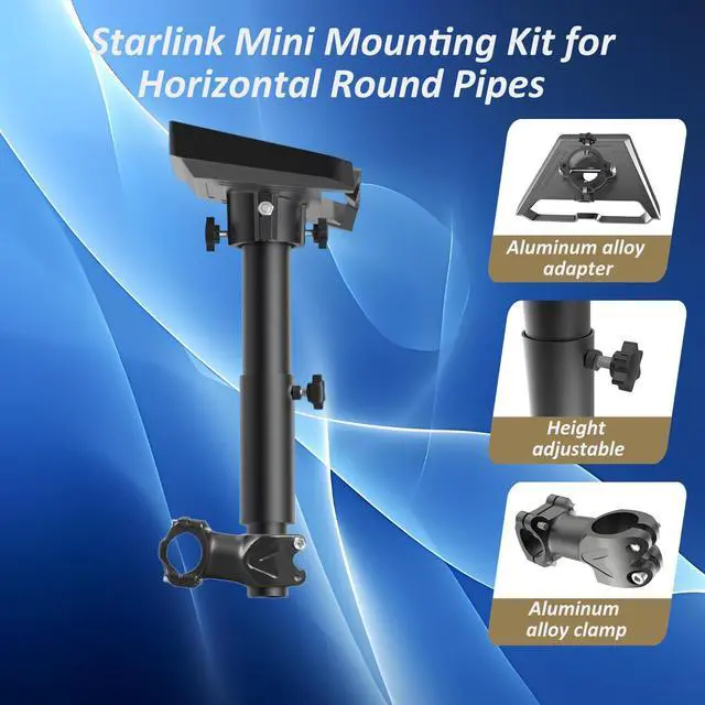 Alt view image 5 of 7 - Starlink Gen 3 RV Ladder Mount - RV, Camper, Yacht, Pole, Railing Clamp for Roof/Rack (0.8-1.1" Dia)